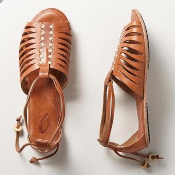 OluKai Shoes - FIRM Olukai Hikina brown leather sandals(9)